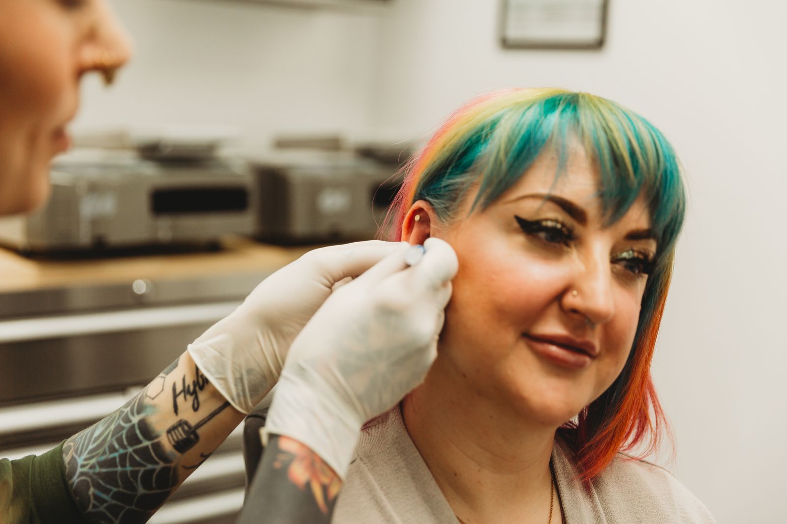 Michelle Parker, apprentice piercer at Peachey Piercing