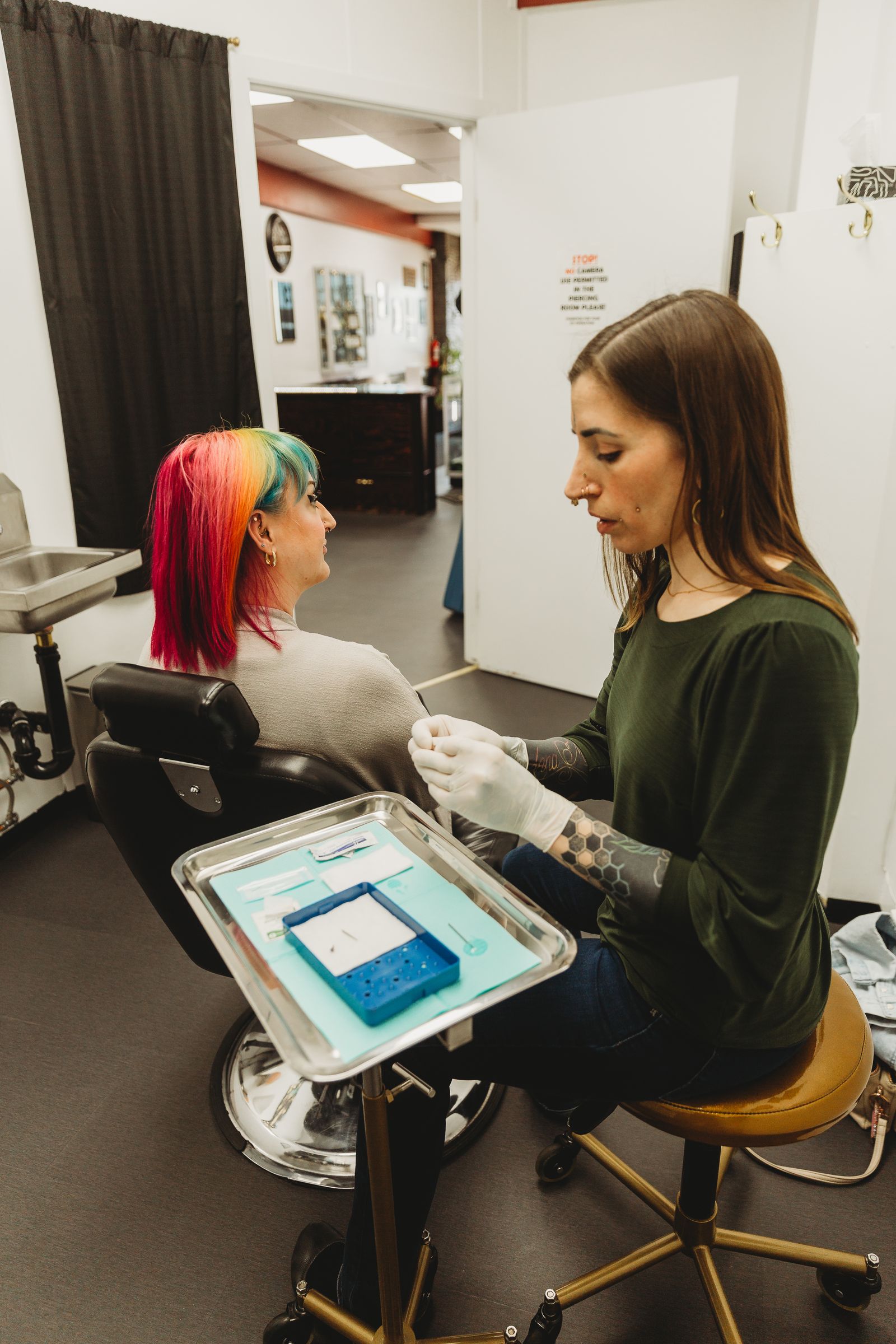 Krista Peachey, owner and lead piercer