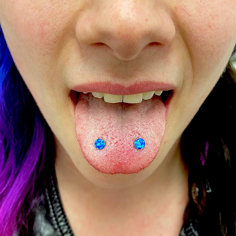 Turquoise Ear Stack Piercing Gallery | Studio & Work | Peachey Piercing Dawson Creek